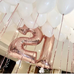 16 Helium Balloons + 2 Numbers